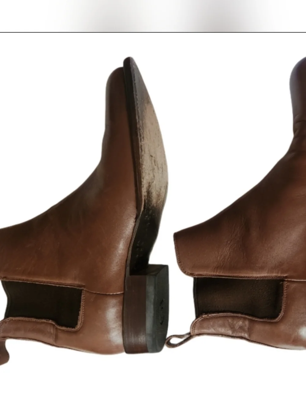 Tecovas Men's Brown Leather Chelsea Boots - Classic Slip-On Style Size 11 1/2 EE